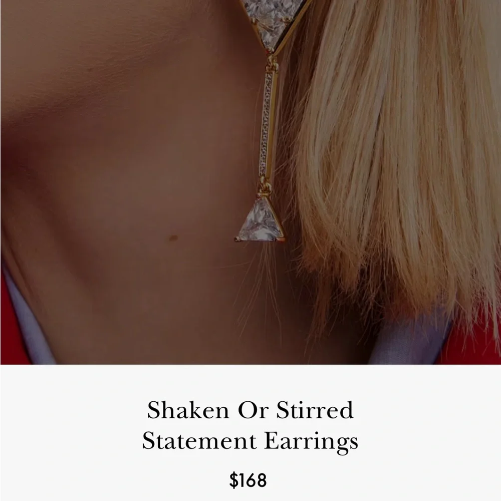 RARE  Kate spade Olive🫒🍸Shaken or Stirred Martini Statement Earrings